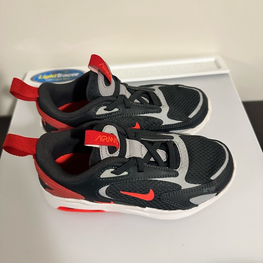 Nike Kids Black, Red & Gray Air Max-Style Athletic Sneakers